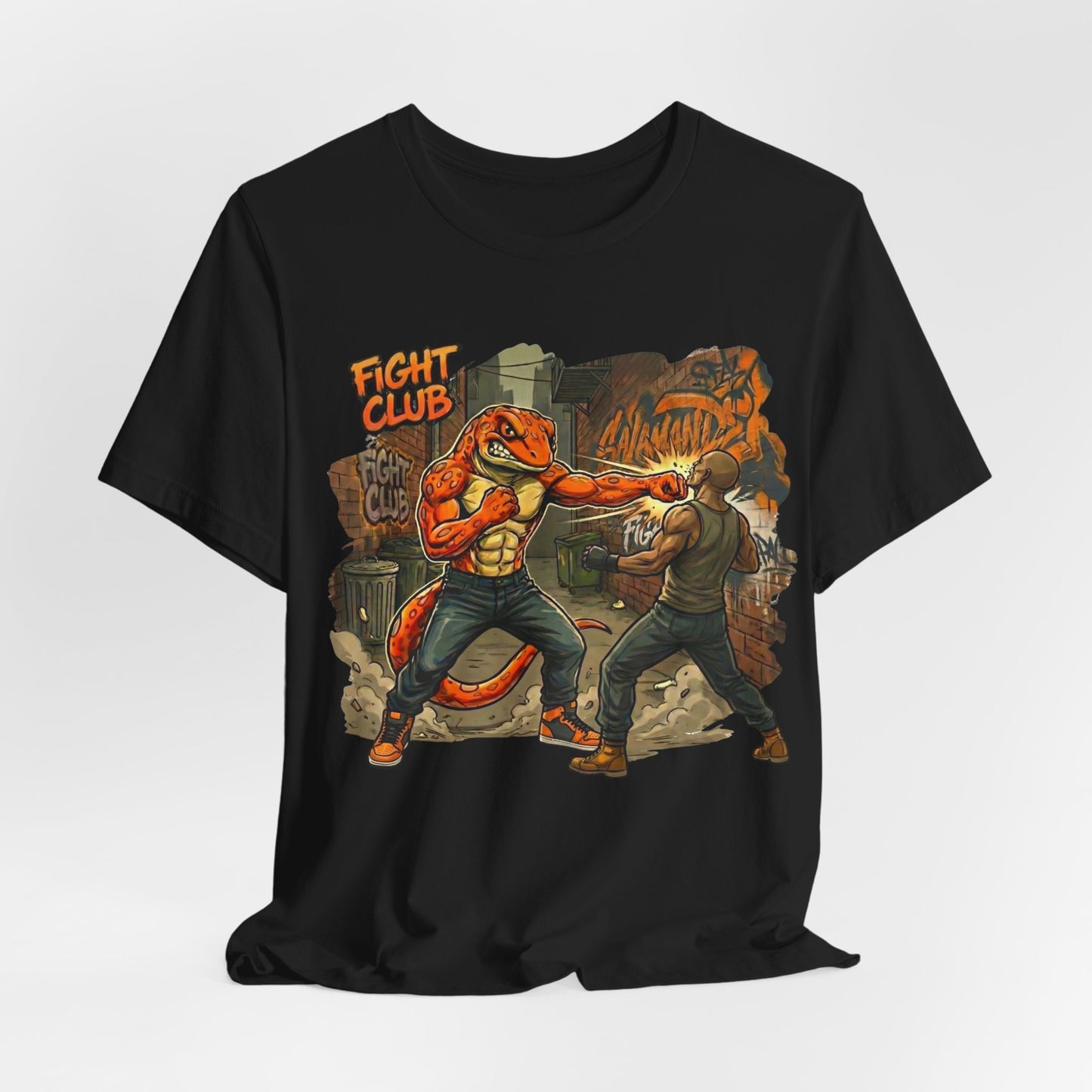 Salamander Fight Club Backstreet Brawler T-Shirt | Y2K Streetwear Unisex T-Shirt