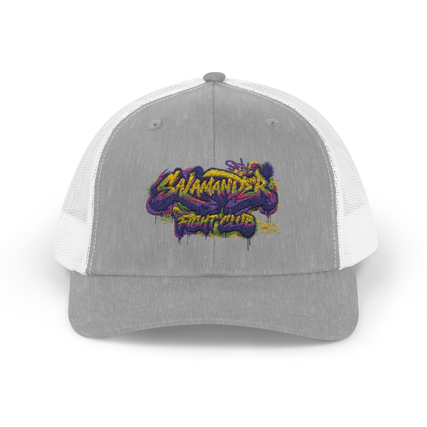 Salamander Fight Club Embroidered Snapback Trucker Hat - Y2K Streetwear Hat