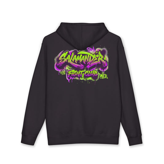 Salamander Fight Club Graffiti Hoodie | Neon Y2K Streetwear