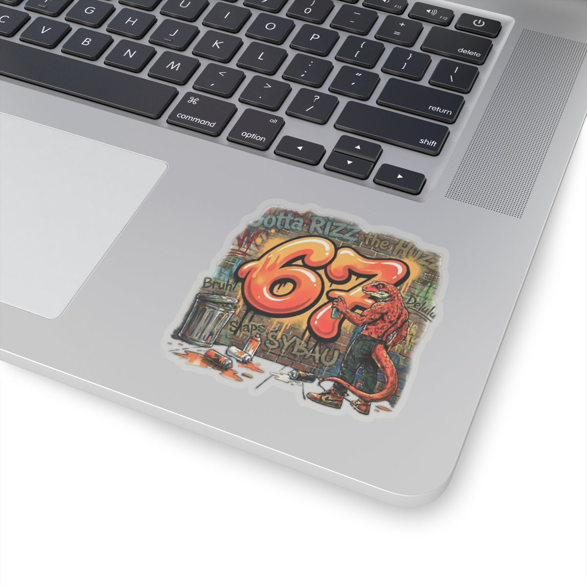 Salamander Fight Club Graffiti Sticker — Neon Street Art Kiss-Cut Decal