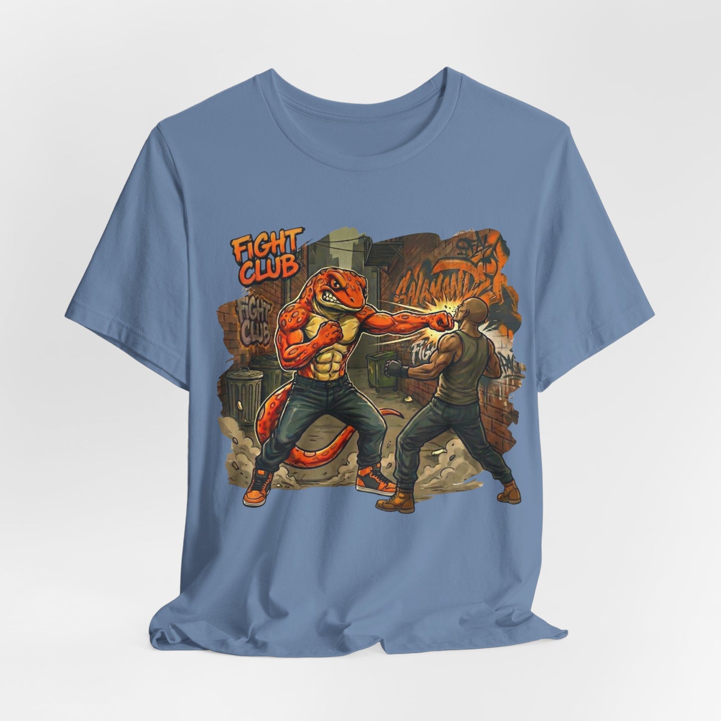 Salamander Fight Club Backstreet Brawler T-Shirt | Y2K Streetwear Unisex T-Shirt