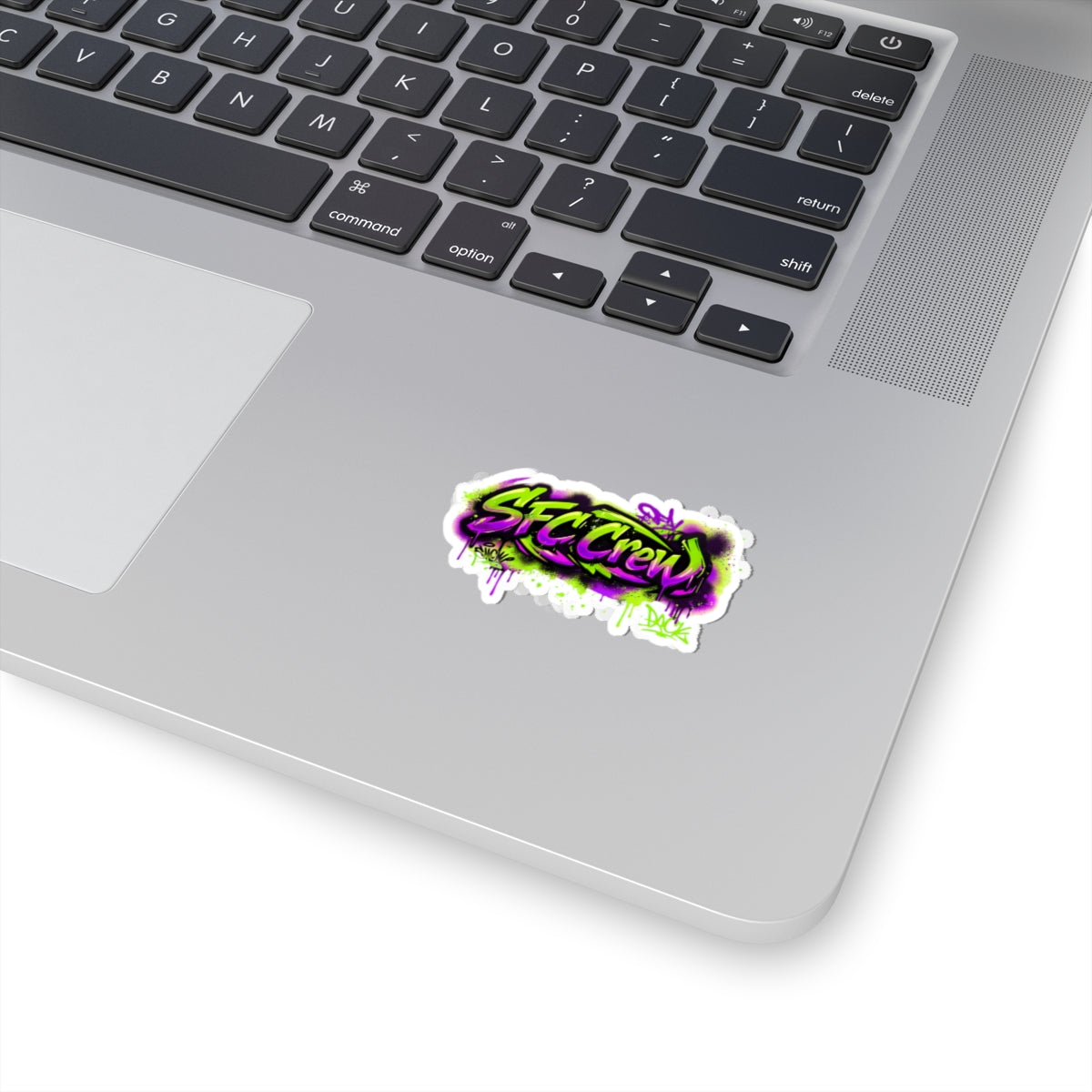 SFC Crew Graffiti Sticker — Neon Street Art Kiss-Cut Decal