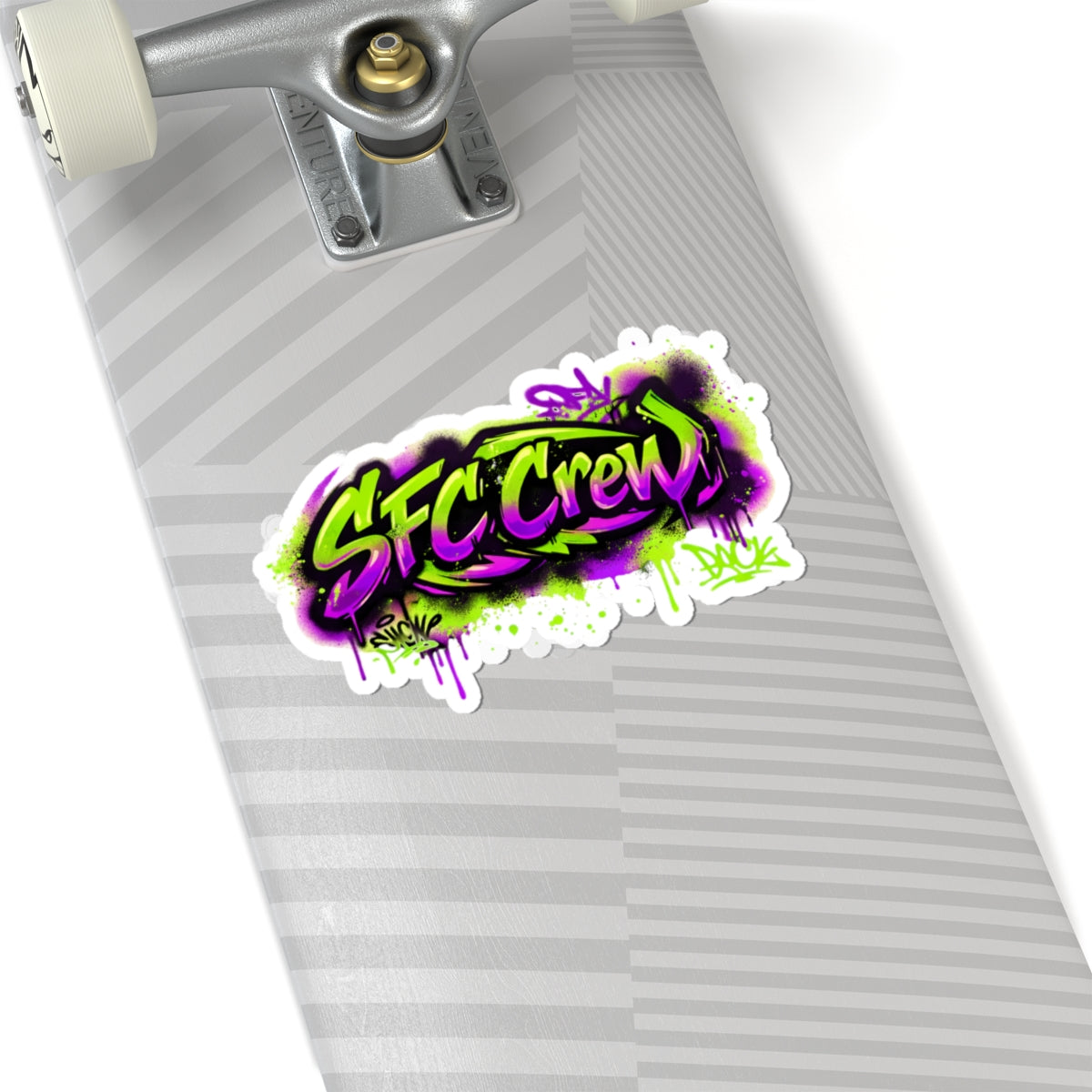 SFC Crew Graffiti Sticker — Neon Street Art Kiss-Cut Decal