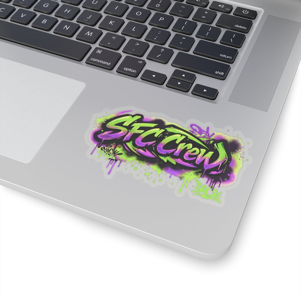 SFC Crew Graffiti Sticker — Neon Street Art Kiss-Cut Decal