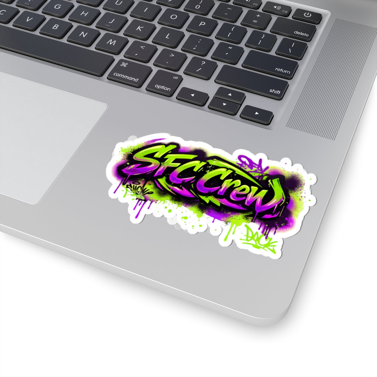 SFC Crew Graffiti Sticker — Neon Street Art Kiss-Cut Decal