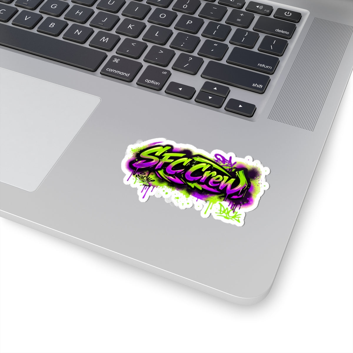 SFC Crew Graffiti Sticker — Neon Street Art Kiss-Cut Decal