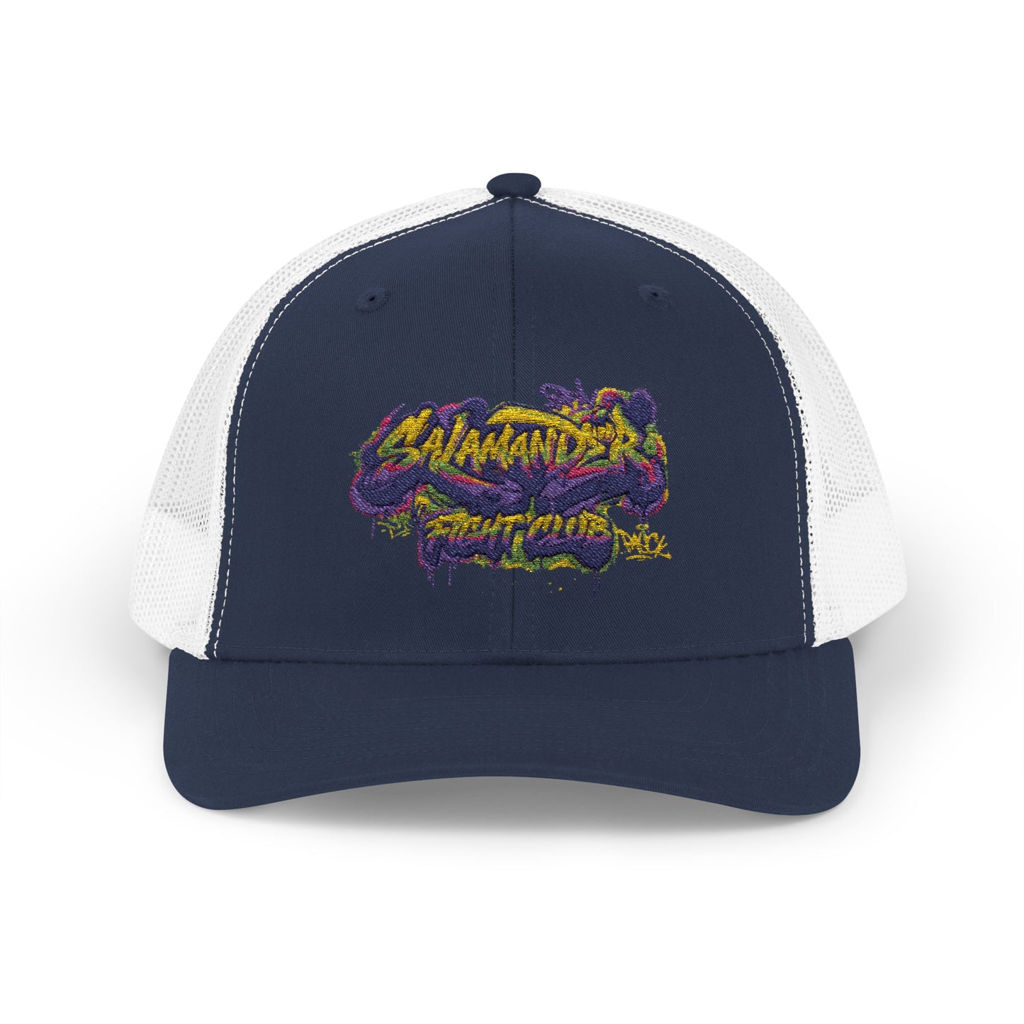Salamander Fight Club Embroidered Snapback Trucker Hat - Y2K Streetwear Hat