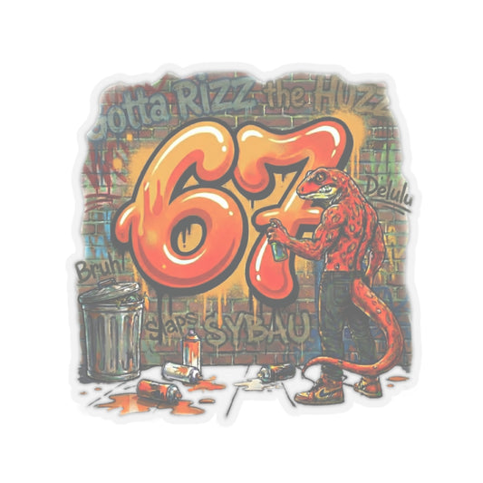 Salamander Fight Club Graffiti Sticker — Neon Street Art Kiss-Cut Decal