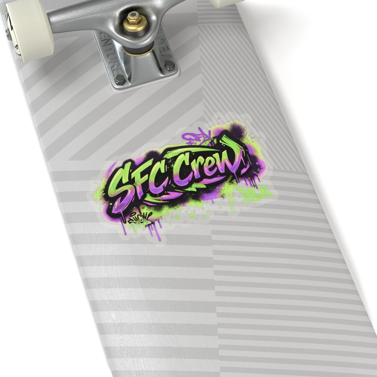SFC Crew Graffiti Sticker — Neon Street Art Kiss-Cut Decal